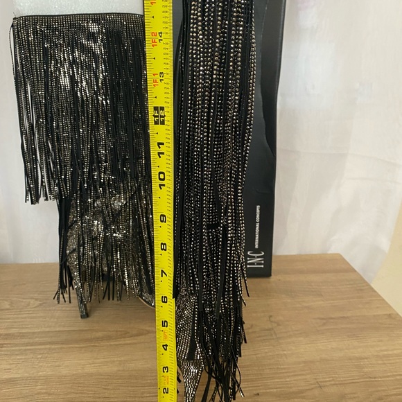 INC Womens Black Slip Resitant Fringed Ishani Pointed Toe Block Heel Boots 6.5 M - Picture 9 of 10